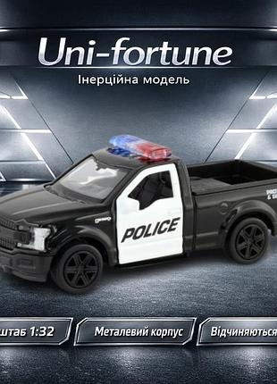 Машинка uni-fortune rmz city ford f-150 2018 police car (554045p)