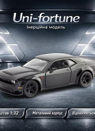 Машинка uni-fortune rmz city dodge challenger (матовая серия) (554040м)