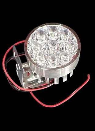 Фара led l9-13,5w кругла d-54 мм flood 9-85v dc 1,5w 9щт. 6000к ip67 1400 lm