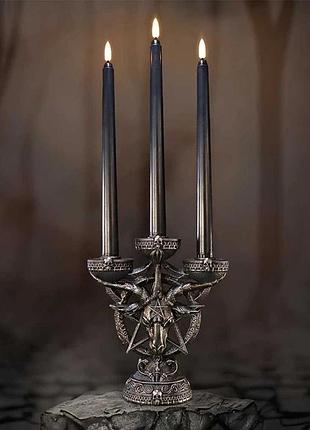 Подсвечник бафомета (nemesis now) тройной