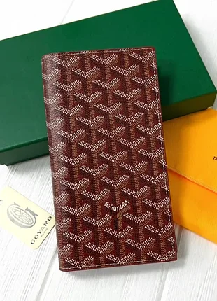 Кошелек с отделом для телефона goyard бордовый