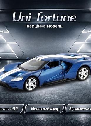 Машинка uni-fortune rmz city ford gt 2019 (с полосами) (554050c)