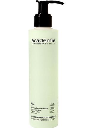 Очищаючий тонік academie exfoliating purifying toner, 200 мл