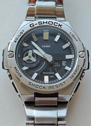 Годинник часи casio g-shock gst-b500 джишок срібло (полірований метал)