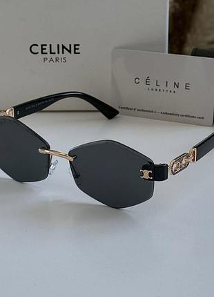 Женские солнцезащитные очки celine (селин), брендовые солнцезащитные очки премиум-класса для среднего типа лица, uv400
