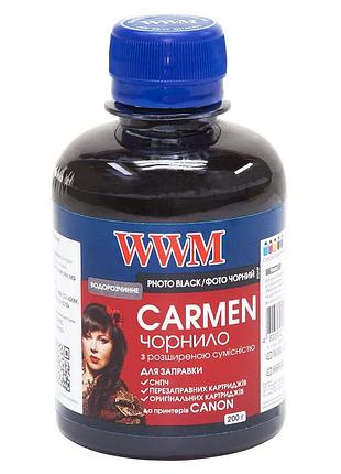 Чернила wwm carmen для canon 200г photo black водорастворимые (cu/pb)