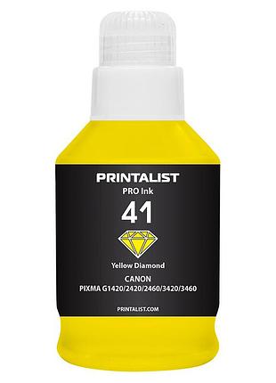 Чернила printalist gi-41 для canon pixma g2420/3420 190г yellow водорастворимые (pl41y)