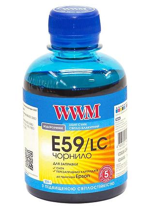 Чернила wwm для epson stylus pro 7890/9890 200г light cyan водорастворимые (e59/lc) светостойкие