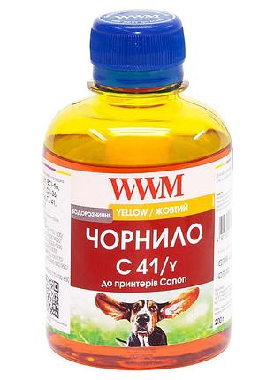 Чорнило wwm для canon cl-41с/cl-51с/cli-8y 200г yellow водорозчинне (c41/y)