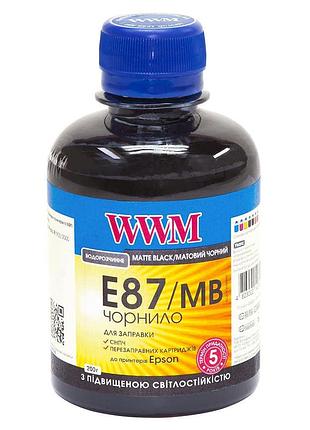 Чернила wwm для epson stylus photo r1900/r2000 200г matte black водорастворимые (e87/mb)