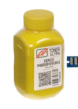 Тонер + чип анк для xerox phaser 6000/6010 бутль 20г yellow (1500258)