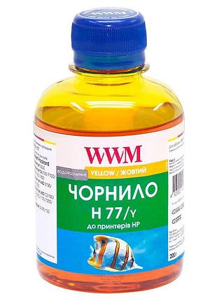 Чернила wwm для hp no177/85 200г yellow водорастворимые (h77/y)
