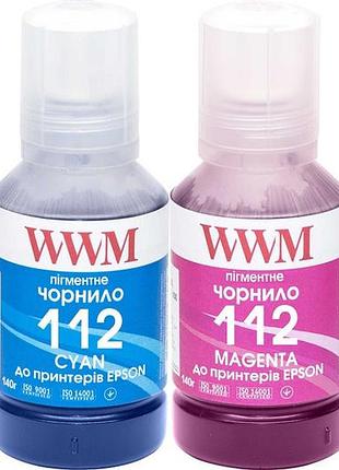 Комплект чорнил wwm 112 для epson l11160/6490 4х140г b/c/m/y пігментне (e112set4p)