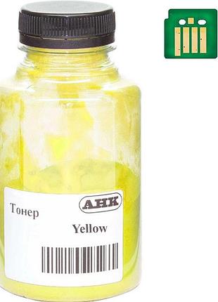 Тонер + чип ahk для xerox dc sc2020, 006r01696 бутль 90 г yellow (50000225)