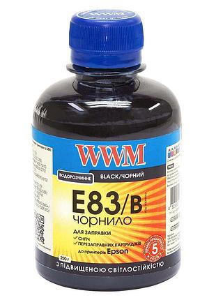 Чернила wwm для epson stylus photo t50/p50/px660 200г black водорастворимые (e83/b) светостойкие