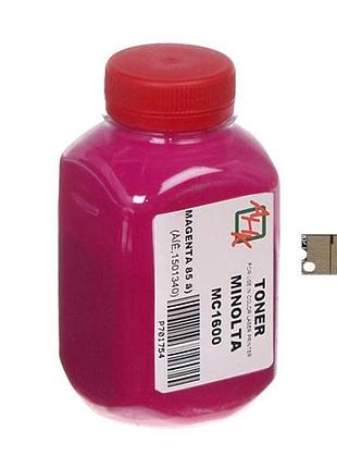 Тонер + чип анк для konica minolta mc 1600 бутль 85г magenta (1501342)