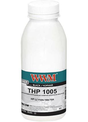 Тонер wwm для hp lj p1005/1006/1505 бутль 50г black (tb85-2)