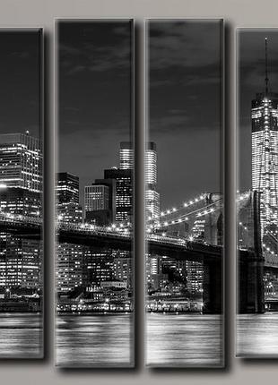 Модульная картина на холсте из 6-ти частей "new york city"
