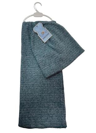 Комплект мужской теплый шапка + шарф granz 5513/5514*92 unisex бирюза размер универсальный