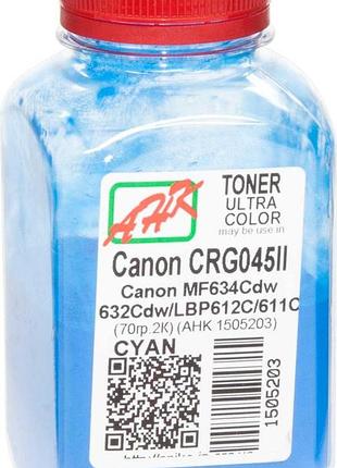 Тонер анк для canon mf610/630 бутль 70г cyan (1505203)