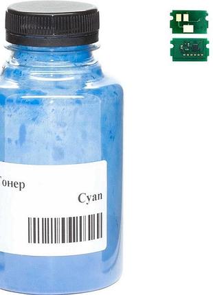 Тонер + чип анк для kyocera ecosys pa2100/ma2100, tk-5430 бутль 65г 2400 ст. cyan (50000338)