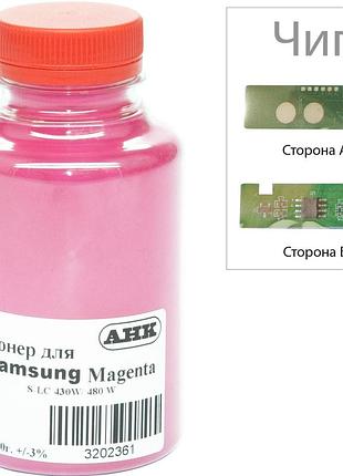 Тонер + чип анк для samsung sl-c430 бутль 30г magenta (3202628)