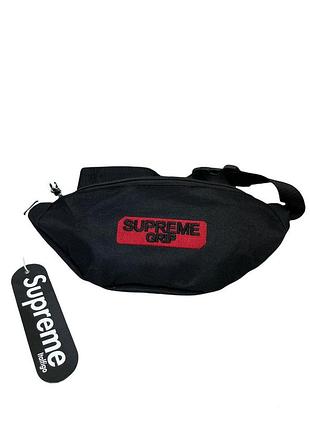 (186 215) сумка supreme 07-2000*10 на пояс жіночий. чорний б/р