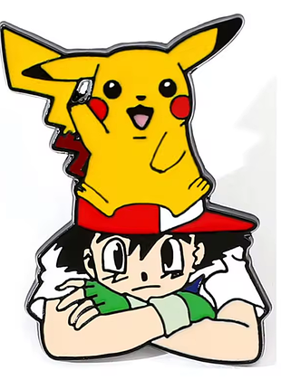 Аниме значок покемон эш кетчум пикачу брошь anime pokemon go pikachu ash ketchum pin