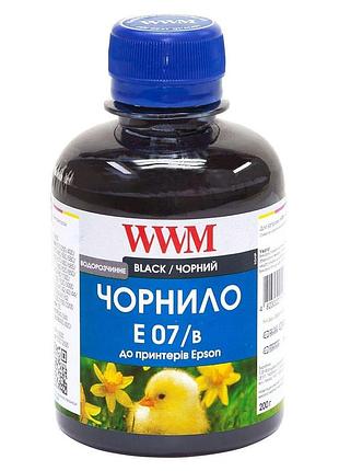 Чернила wwm для epson stylus c42/c48/c62 200г black водорастворимые (e07/b)