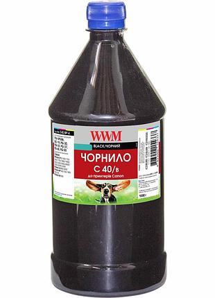 Чернила wwm для canon pg-40bk/pg-50bk/pgi-5bk 1000г black водорастворимые (c40/b-4)