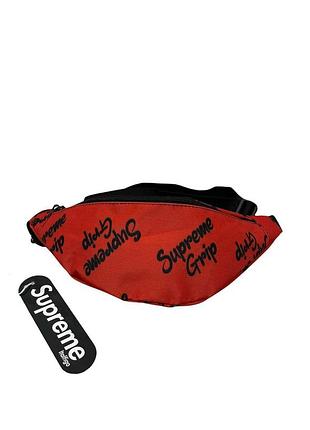 (186 226) сумка supreme 07-2003*22 на пояс жіночий. яскраво-червоний б/р