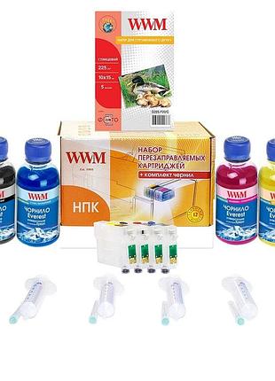 Нпк wwm для epson stylus sx125/sx130/sx235w (rc.t128р) с пигментными чернилами everest