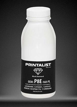 Тонер printalist для xerox p8e/optra e310 бутль 160г black (p8e-160-pl)
