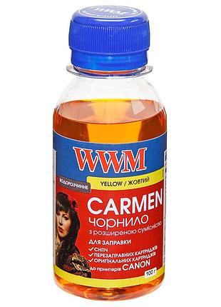 Чернила wwm carmen для canon 100г yellow водорастворимые (cu/y-2)
