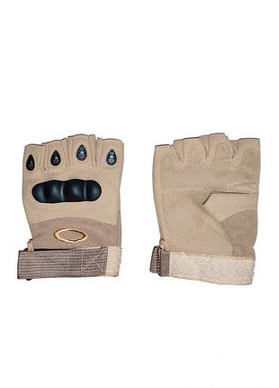 (186 902) перчатки okley 06-2000*70 тактические, без пальцев unisex коричневый m