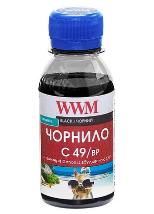 Чернила wwm gi-490bk для canon pixma g1400/2400/3400 100г black пигментные (c49/bp-2)