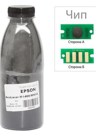 Тонер + чип анк для epson m1400/mx14 бутль 30г black (3202496)