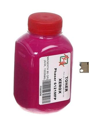 Тонер + чип анк для xerox phaser 6121mfp бутль 90г magenta (1502687)