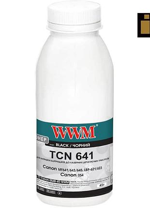 Тонер + чип wwm для canon mf641/643/645, lbp-621/623, canon 054 бутль 45г black (tc-canon-054b-45-wwm)