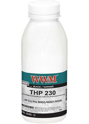 Тонер wwm для hp lj pro m203/m227/m230 бутль 120г black (wwm-cf230-120)