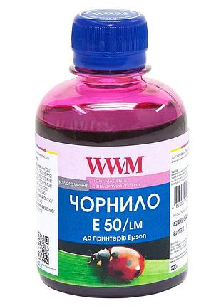 Чернила wwm для epson stylus photo r200/r340/rx620 200г light magenta водорастворимые (e50/lm)