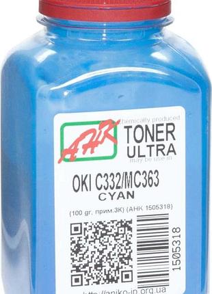 Тонер анк для oki c332/mc363 бутль 100г cyan (1505318)