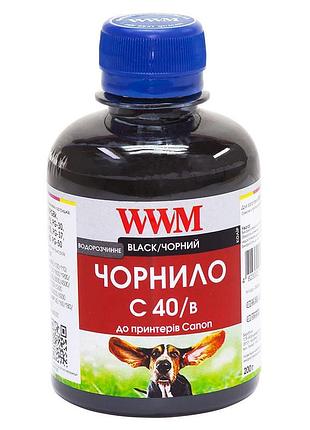 Чернила wwm для canon pg-40bk/pg-50bk/pgi-5bk 200г black водорастворимые (c40/b)