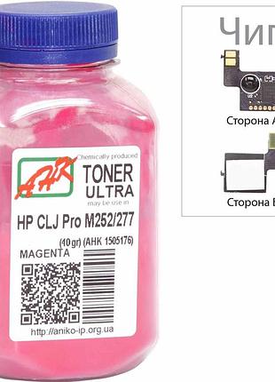 Тонер + чип анк для hp clj pro m252/m277 бутль 40г magenta (1505176)