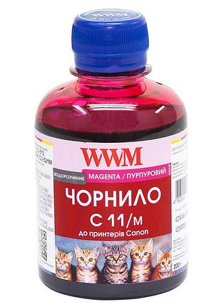 Чорнило wwm для canon cl-511с/cl-513с/cli-521m 200г magenta водорозчинне (c11/m)