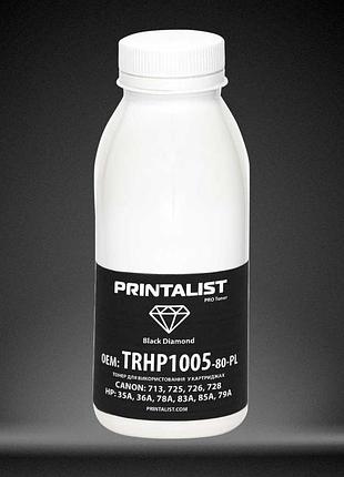 Тонер printalist для hp lj p1005/1006/1505 бутль 80г black (trhp1005-80-pl)