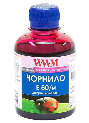 Чернила wwm для epson stylus photo r200/r340/rx620 200г magenta водорастворимые (e50/m)