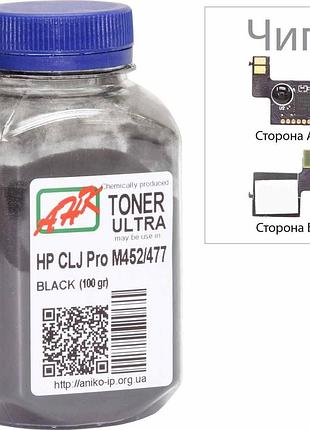 Тонер + чип анк для hp clj pro m452/477 бутль 100г black (3203127)