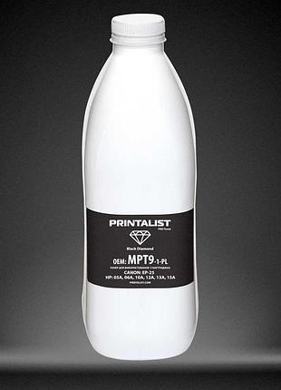 Тонер printalist для hp lj универсальный бутль 1000г black (mpt9-1-pl)