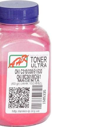Тонер анк для oki c310/330/510/530 бутль 60г magenta (1501446)